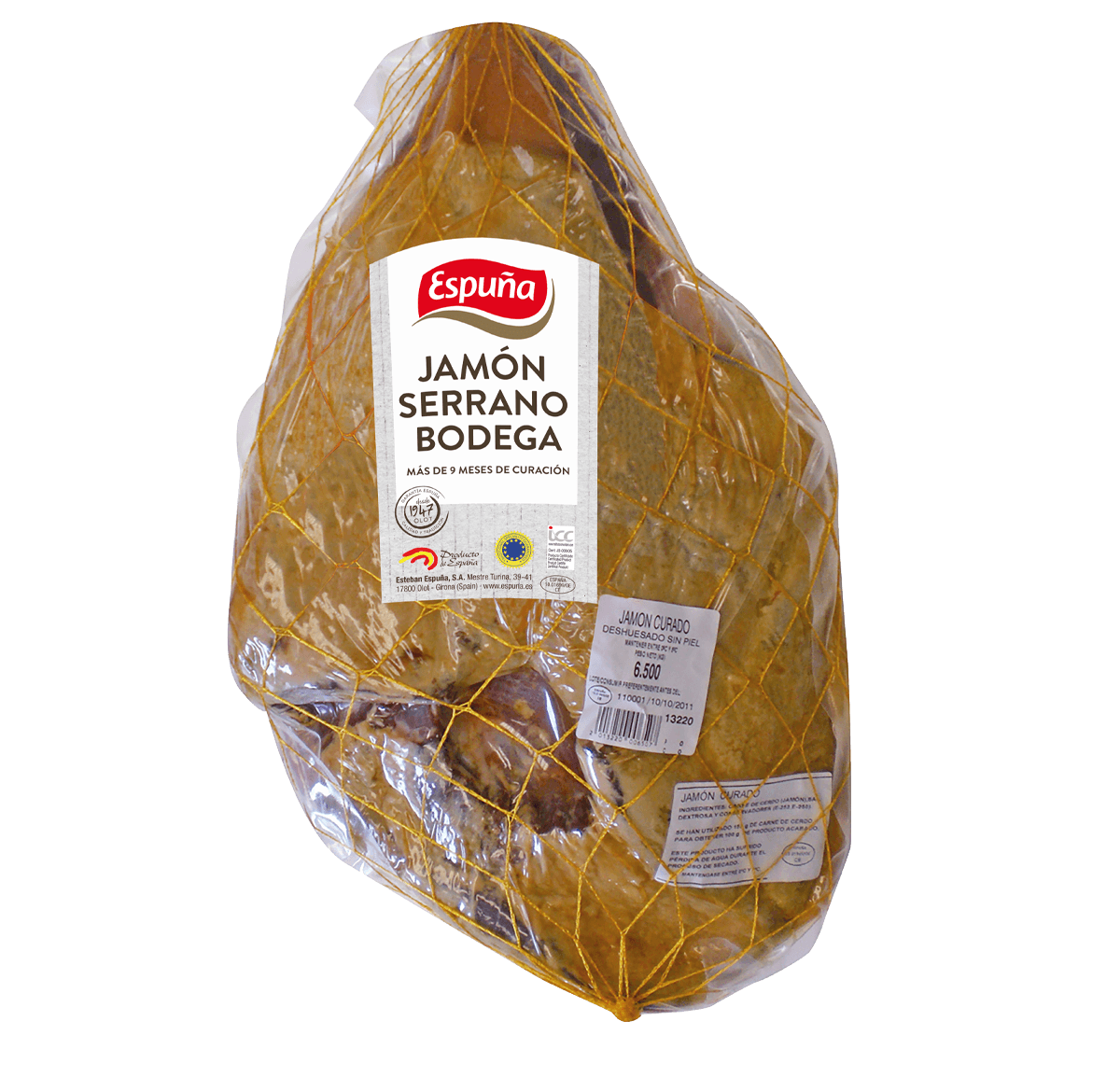 Jambon serrano désossé sans couenne  (9 mois)