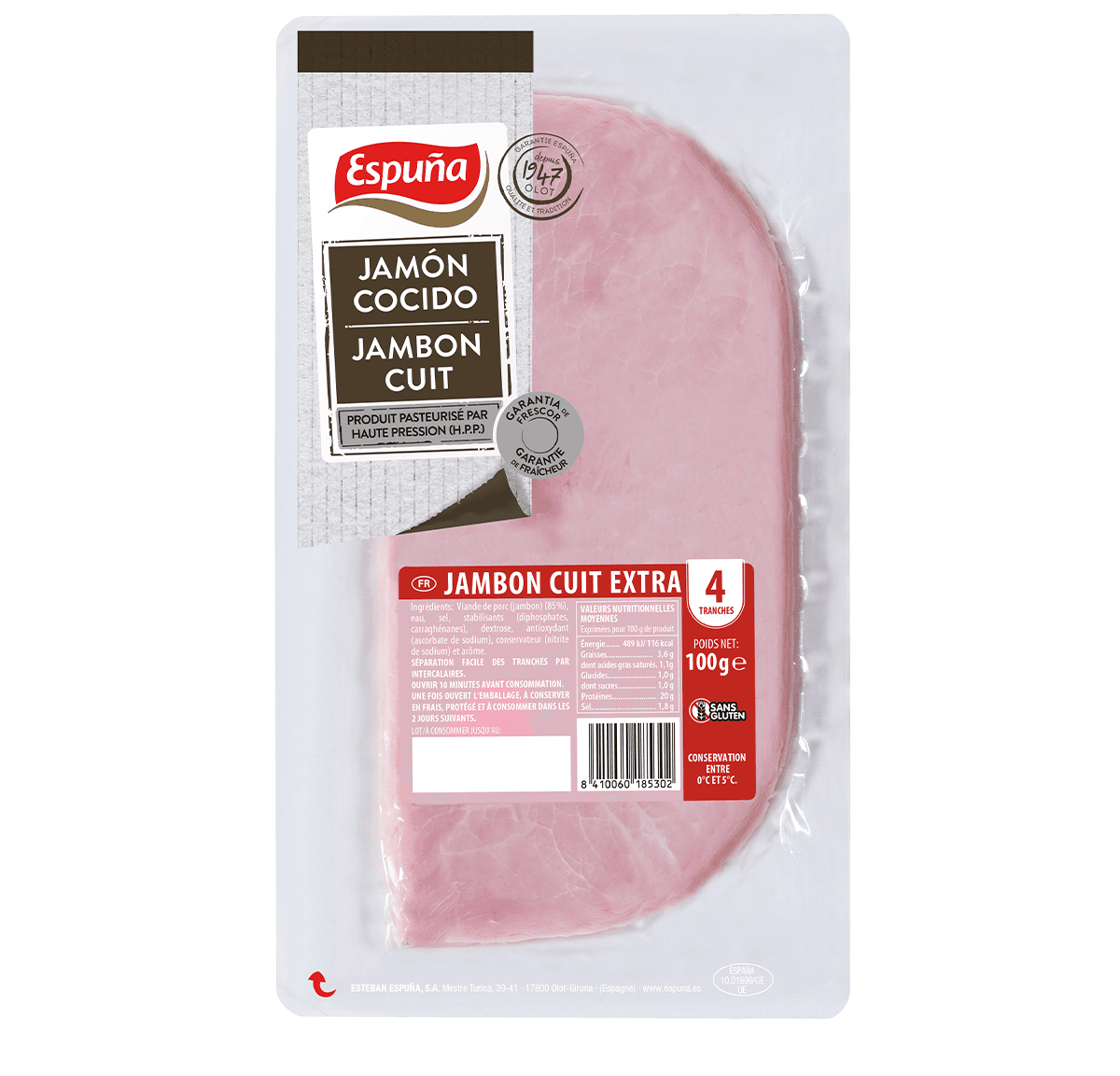 Jambon cuit extra 100g