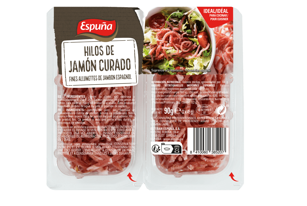 Fines allumettes jambon espagnol 2x45g