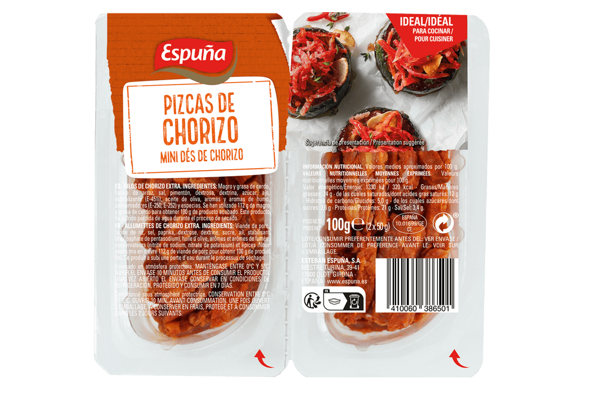 Fines allumettes de chorizo 2x50g