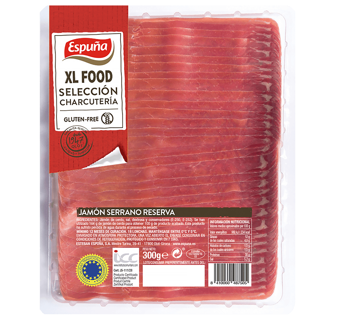 Jambon serrano reserva 300g (12 mois)