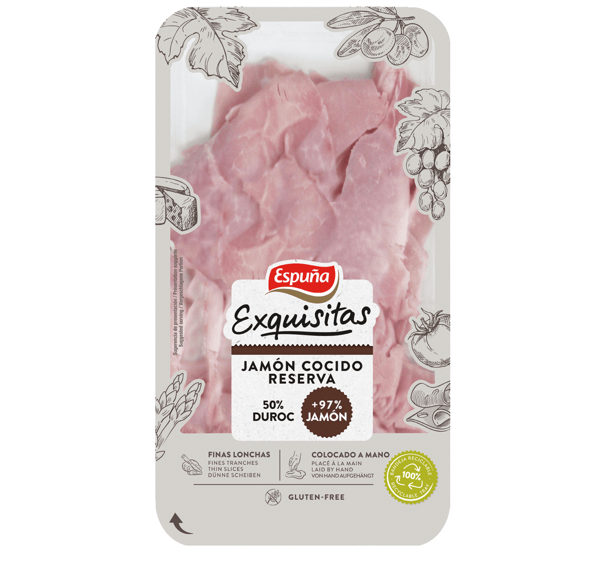 Jambon cuit 50% duroc 80g - 97% jambon